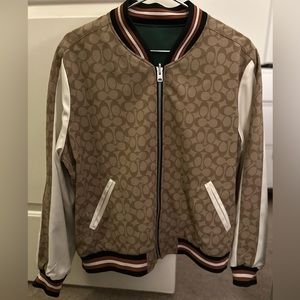 New! Women’s Reversible Coach Logo Embroidered Flowers Jacket, XXL